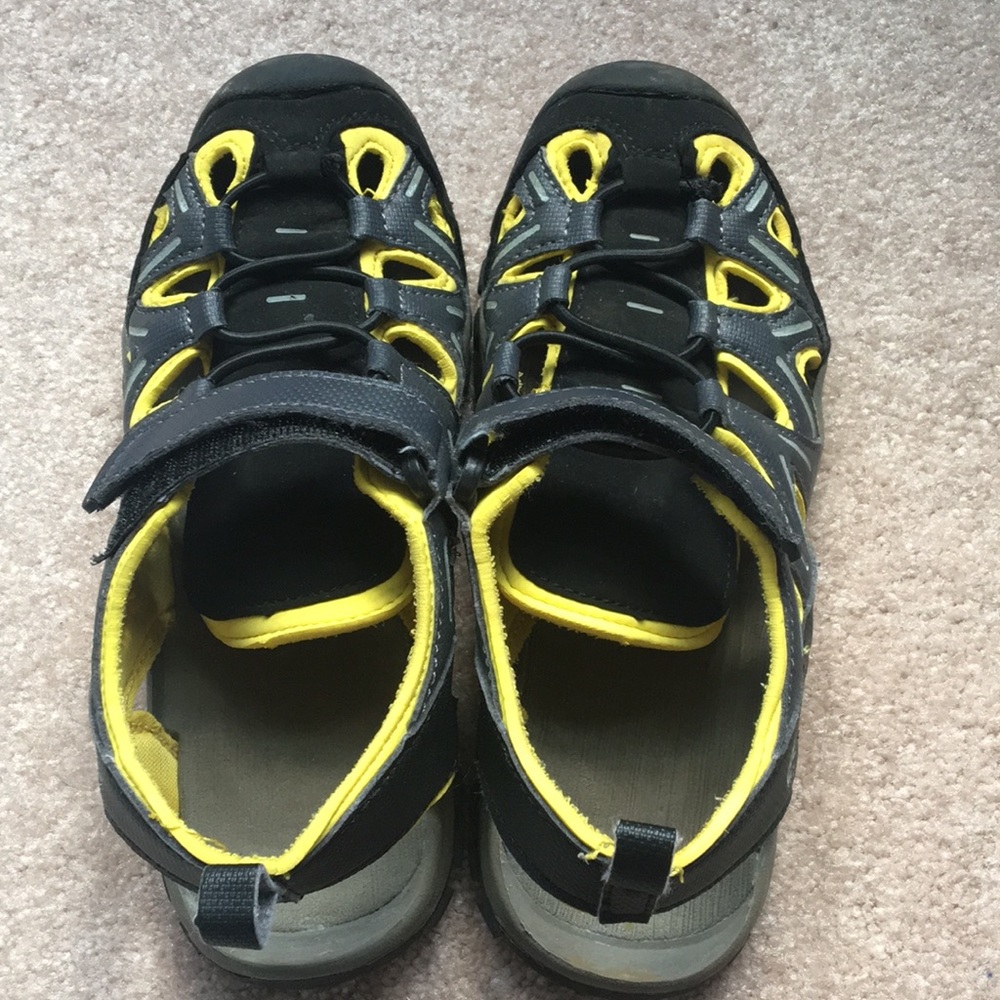 Black and yellow boys shoes